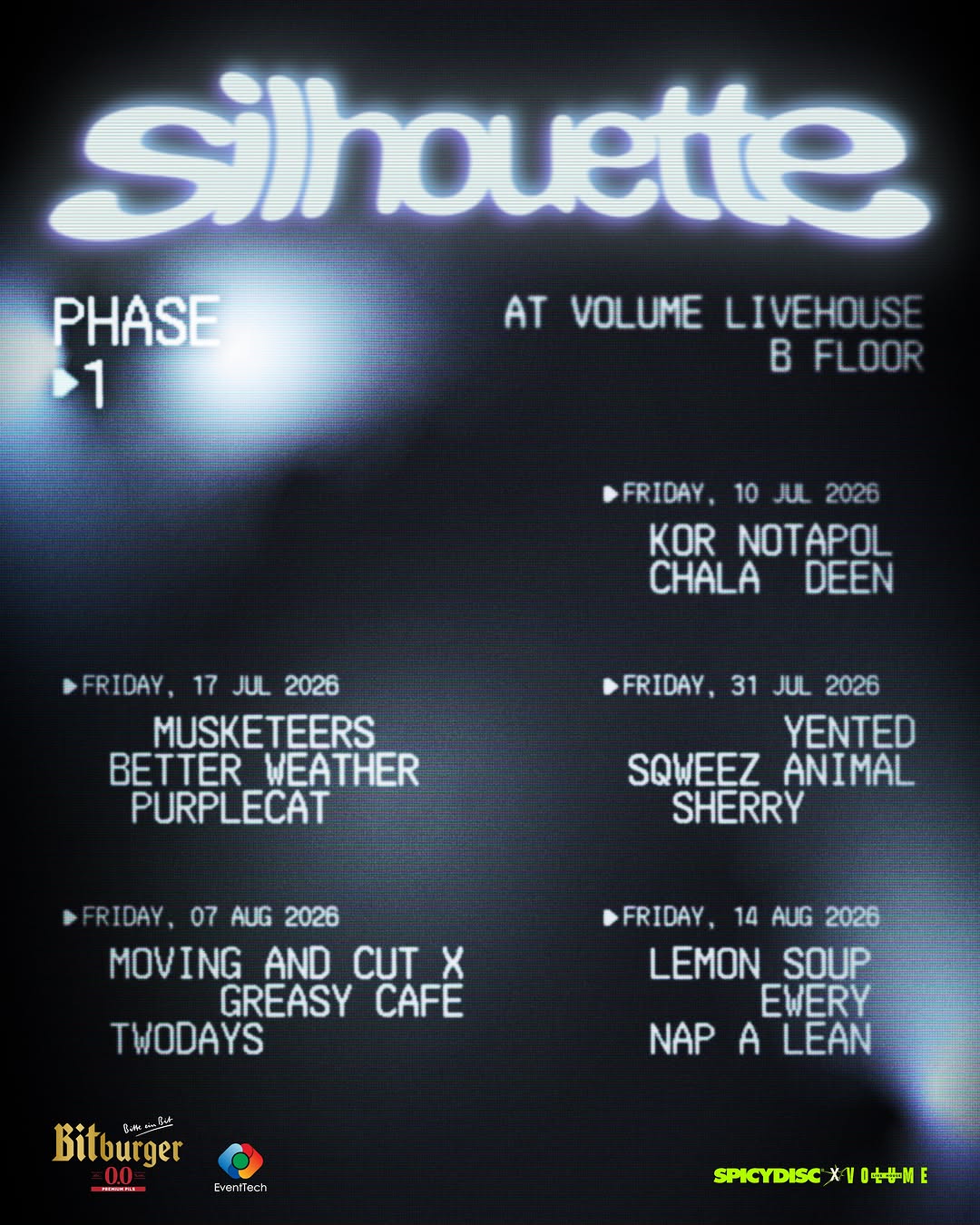 Yented, Sqweez Animal, Sherry • Volume Livehouse B Floor @ The Street Ratchada poster